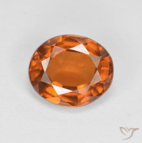 1.82ct Natural Deep Orange Hessonite Garnet, Oval, VS