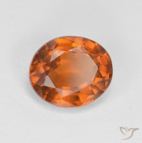 1.82 ct Orange Hessonite Garnet Stone, Natural Hessonite Garnet in Oval Facet Shape for Sale