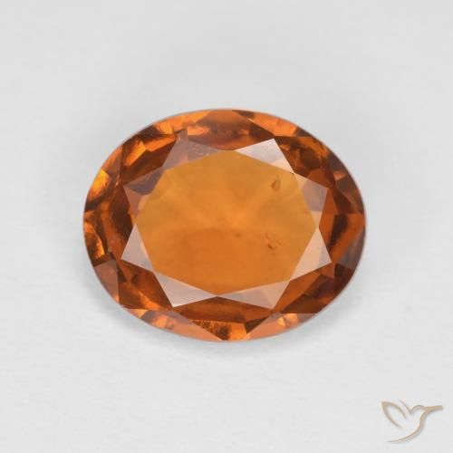 2.08ct Natural Yellowish Orange Hessonite Garnet, Oval, VS
