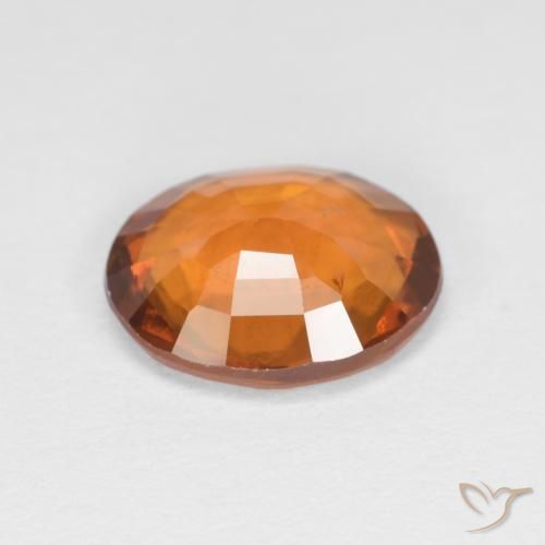 Hessonite Garnet Gemstone in 9.3 x 7.6 mm Size for Sale, Hessonite Garnet Stone in Yellowish Orange Color