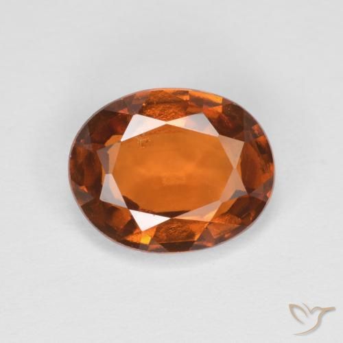 1.89ct Natural Reddish Orange Hessonite Garnet, Oval, VS