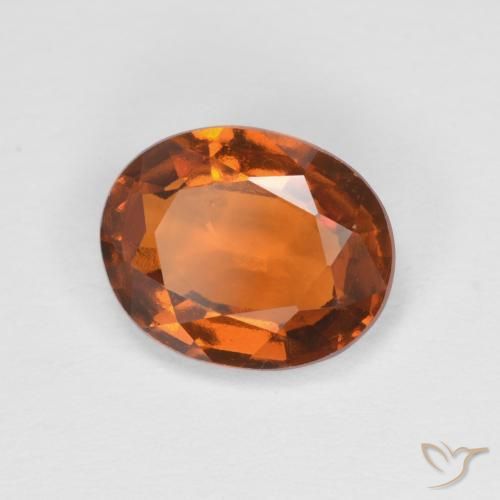 1.89 ct Orange Hessonite Garnet Stone, Natural Hessonite Garnet in Oval Facet Shape for Sale