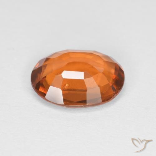 Hessonite Garnet Gemstone in 9 x 7 mm (calibrated) Size for Sale, Hessonite Garnet Stone in Reddish Orange Color