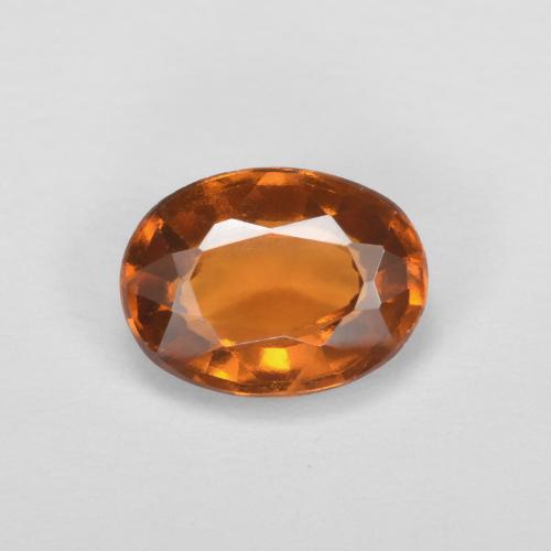 Medium Orange Hessonite Garnet Gem - 0.9ct Oval Facet (ID: 621520)