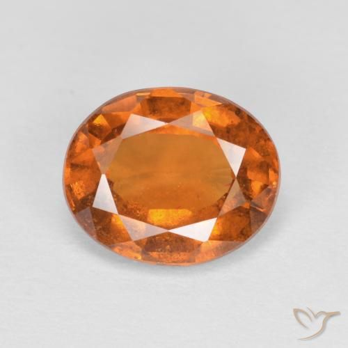 2.05ct Natural Medium Orange Hessonite Garnet, Oval, VS