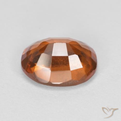 Hessonite Garnet Gemstone in 8.6 x 6.9 mm Size for Sale, Hessonite Garnet Stone in Deep Orange Color