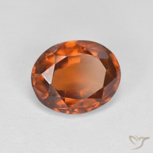 1.57ct Natural Amber Orange Hessonite Garnet, Oval, VS