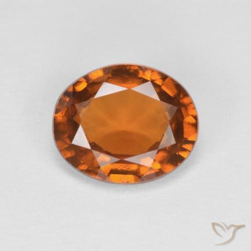 1.42ct Natural Medium Orange Hessonite Garnet, Oval, VS