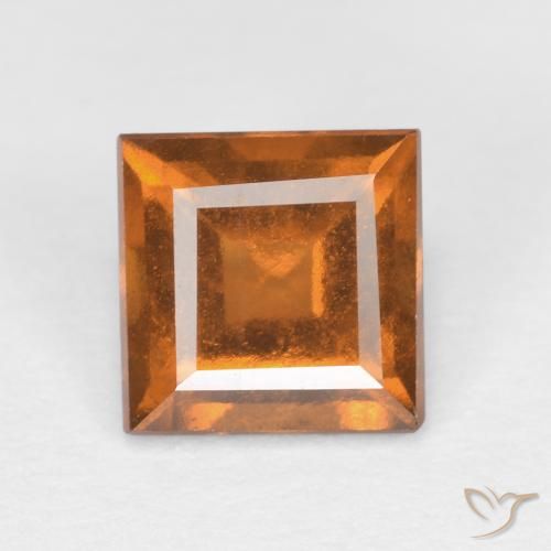 1.42ct Natural Yellowish Orange Hessonite Garnet, Square, VS