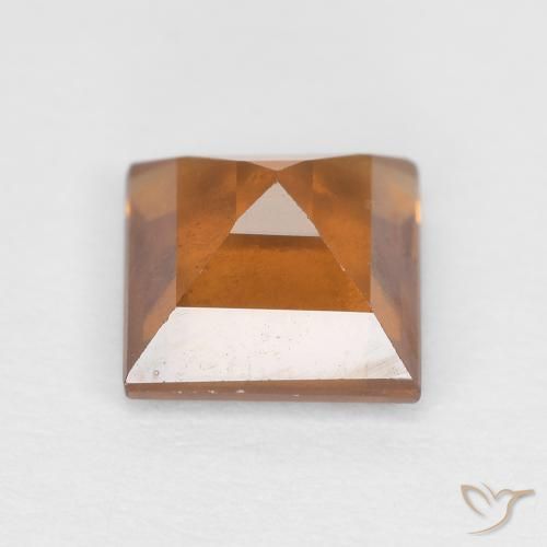 Hessonite Garnet Gemstone in 6 x 6 mm (calibrated) Size for Sale, Hessonite Garnet Stone in Yellowish Orange Color