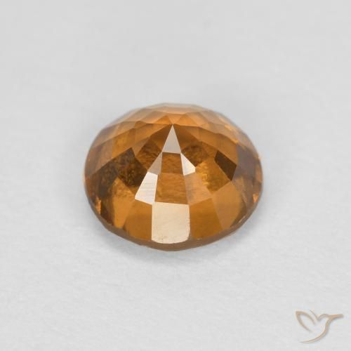 Hessonite Garnet Gemstone in 6 mm (calibrated) Size for Sale, Hessonite Garnet Stone in Medium Orange Color