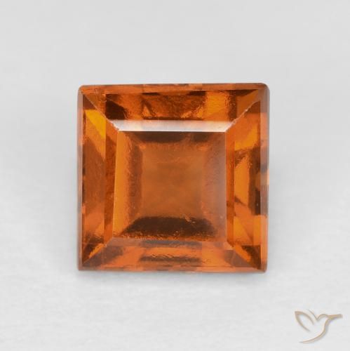 1.49ct Natural Yellowish Orange Hessonite Garnet, Square, VS