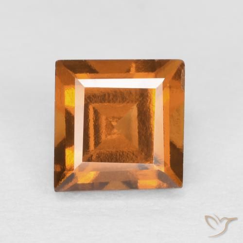 0.94ct Natural Yellowish Orange Hessonite Garnet, Square, VS