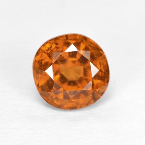 Medium Orange Hessonite Garnet Gem - 1.2ct Round Facet (ID: 621770)