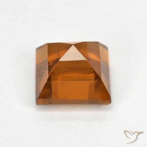 Hessonite Garnet Gemstone in 6 x 6 mm (calibrated) Size for Sale, Hessonite Garnet Stone in Deep Orange Color