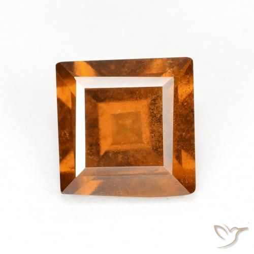 1.82ct Natural Deep Orange Hessonite Garnet, Square, VS