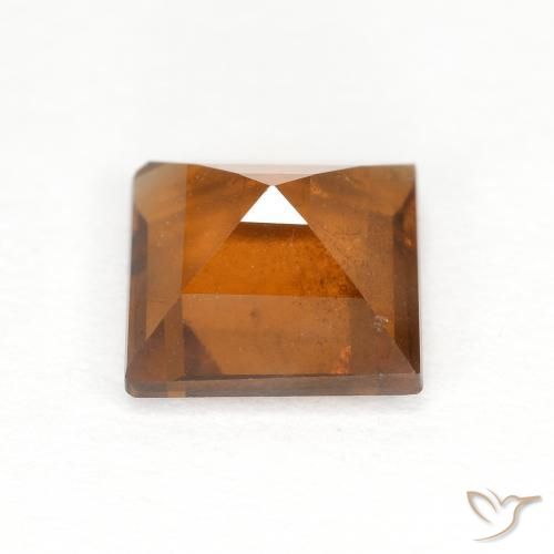 Hessonite Garnet Gemstone in 6.9 x 5.9 mm Size for Sale, Hessonite Garnet Stone in Deep Orange Color