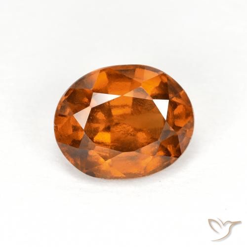 1.90ct Natural Deep Orange Hessonite Garnet, Oval, VS