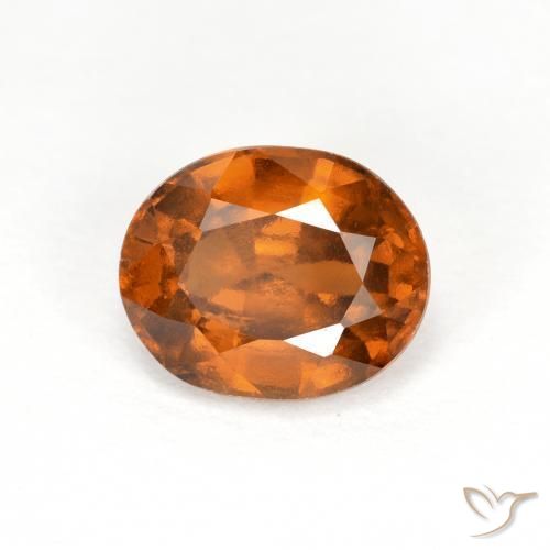 1.90 ct Orange Hessonite Garnet Stone, Natural Hessonite Garnet in Oval Facet Shape for Sale