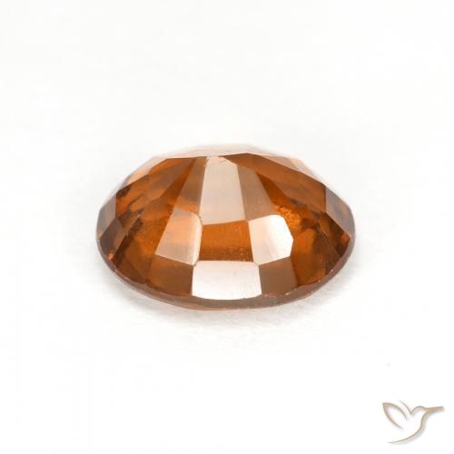 Hessonite Garnet Gemstone in 8.2 x 6.7 mm Size for Sale, Hessonite Garnet Stone in Deep Orange Color