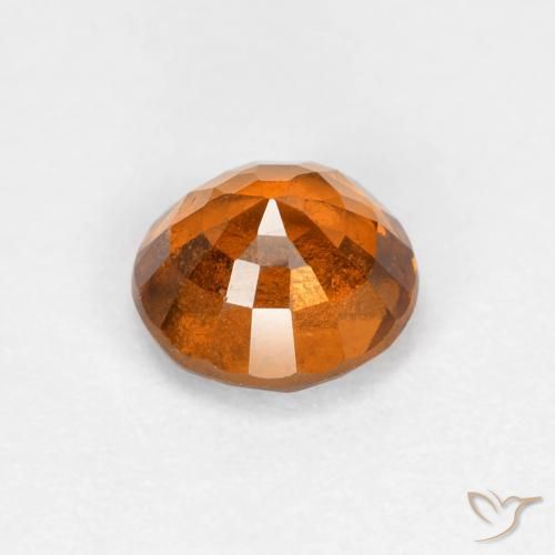 Hessonite Garnet Gemstone in 5.5 mm (calibrated) Size for Sale, Hessonite Garnet Stone in Deep Orange Color
