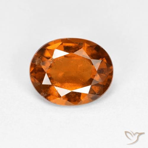1.86ct Natural Reddish Orange Hessonite Garnet, Oval, VS-SI