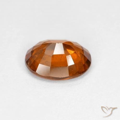 Hessonite Garnet Gemstone in 8.5 x 6.8 mm Size for Sale, Hessonite Garnet Stone in Reddish Orange Color