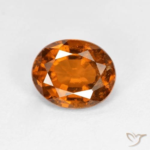 1.97ct Natural Deep Orange Hessonite Garnet, Oval, VS-SI
