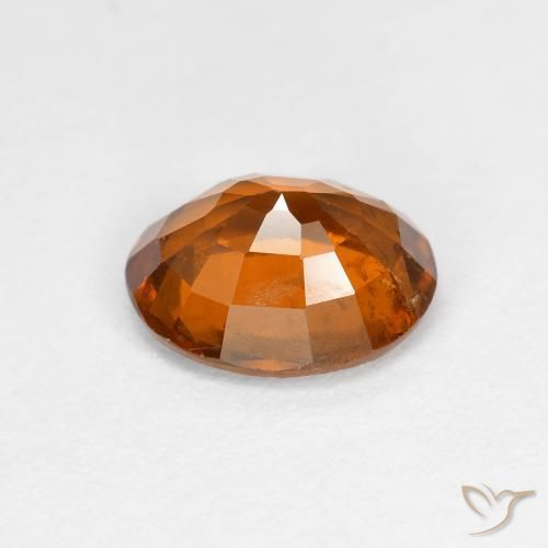 Hessonite Garnet Gemstone in 8.5 x 6.9 mm Size for Sale, Hessonite Garnet Stone in Deep Orange Color