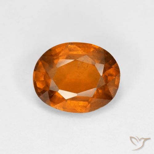 1.92ct Natural Medium-Dark Orange Hessonite Garnet, Oval, VS-SI
