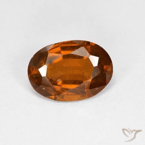 1.79ct Natural Dark Orange Hessonite Garnet, Oval, VS-SI