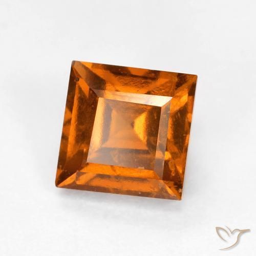 1.05 ct Orange Hessonite Garnet Stone, Natural Hessonite Garnet in Square Facet Shape for Sale