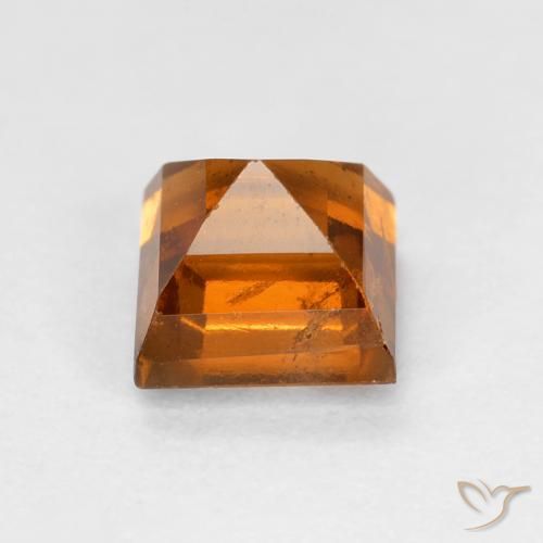 Hessonite Garnet Gemstone in 5 x 5 mm (calibrated) Size for Sale, Hessonite Garnet Stone in Medium-Dark Orange Color