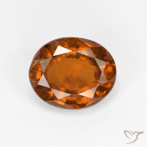 1.81ct Natural Dark Orange Hessonite Garnet, Oval, VS-SI