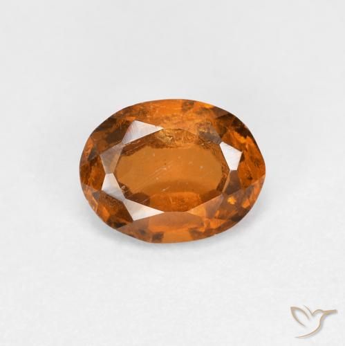 0.78ct Natural Yellowish Orange Hessonite Garnet, Oval, VS