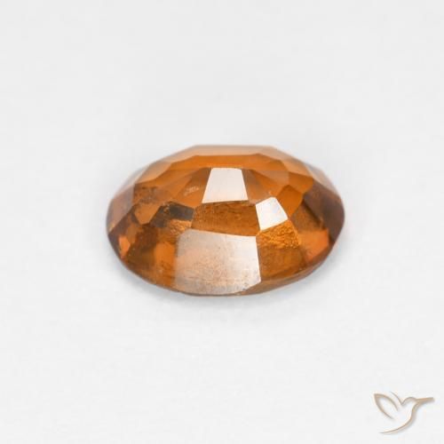 Hessonite Garnet Gemstone in 6.5 x 5 mm Size for Sale, Hessonite Garnet Stone in Yellowish Orange Color