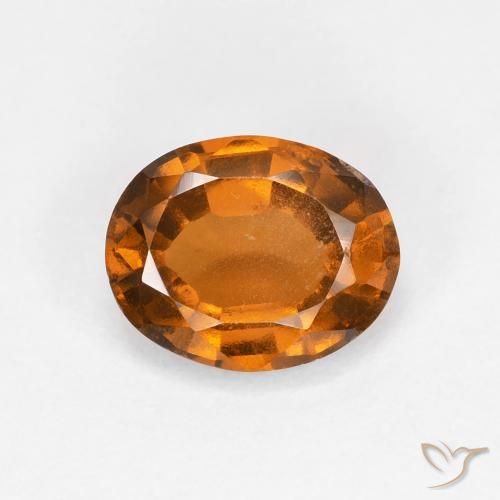 1.24ct Natural Medium Orange Hessonite Garnet, Oval, VS