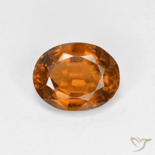 1.34ct Natural Deep Orange Hessonite Garnet, Oval, VS