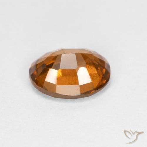 Hessonite Garnet Gemstone in 7.5 x 5.9 mm Size for Sale, Hessonite Garnet Stone in Deep Orange Color