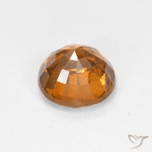 Hessonite Garnet Gemstone in 6 mm (calibrated) Size for Sale, Hessonite Garnet Stone in Yellowish Orange Color
