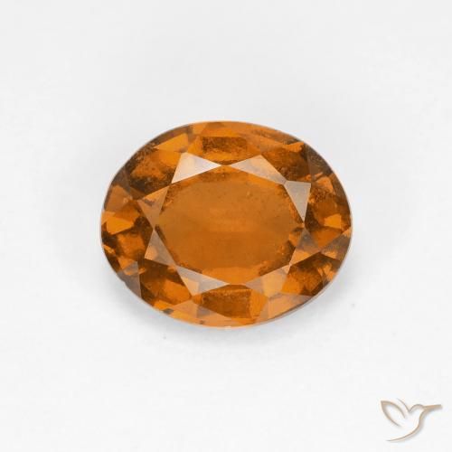 1.52ct Natural Medium Orange Hessonite Garnet, Oval, VS