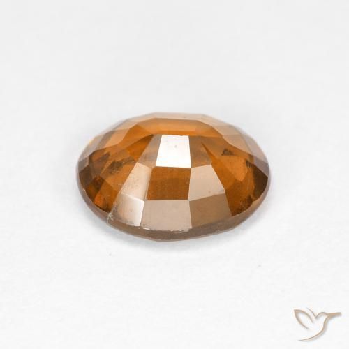 Hessonite Garnet Gemstone in 7.7 x 6.4 mm Size for Sale, Hessonite Garnet Stone in Medium Orange Color