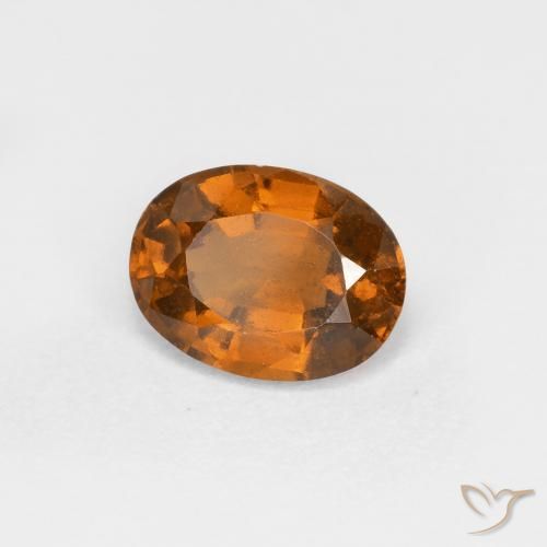 1.16 ct Orange Hessonite Garnet Stone, Natural Hessonite Garnet in Oval Facet Shape for Sale
