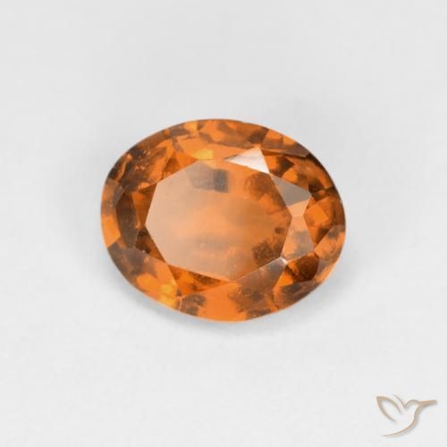 1.10 ct Orange Hessonite Garnet Stone, Natural Hessonite Garnet in Oval Facet Shape for Sale