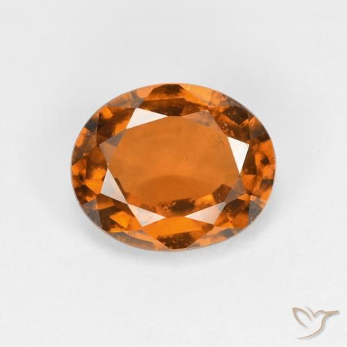 2.03ct Natural Yellowish Orange Hessonite Garnet, Oval, VS