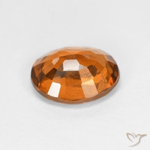 Hessonite Garnet Gemstone in 9 x 7 mm (calibrated) Size for Sale, Hessonite Garnet Stone in Yellowish Orange Color