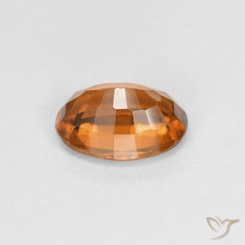 Hessonite Garnet Gemstone in 6.7 x 5.2 mm Size for Sale, Hessonite Garnet Stone in Deep Orange Color