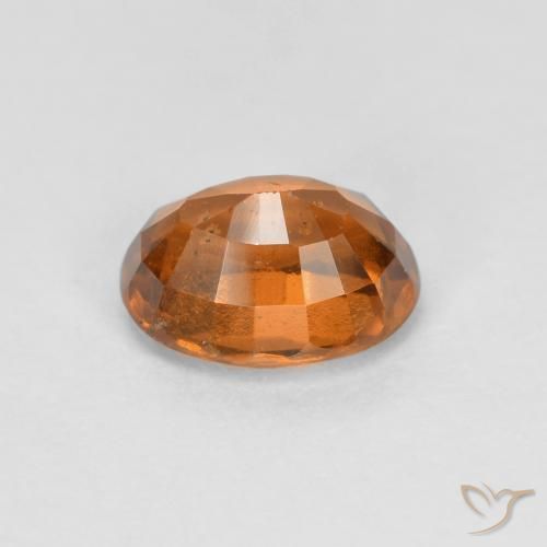 Hessonite Garnet Gemstone in 7.1 x 5.7 mm Size for Sale, Hessonite Garnet Stone in Deep Orange Color