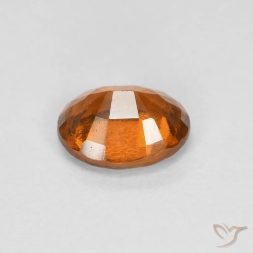 Hessonite Garnet Gemstone in 6.5 x 5.2 mm Size for Sale, Hessonite Garnet Stone in Medium Orange Color