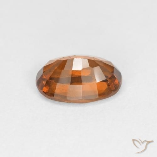 Hessonite Garnet Gemstone in 7 x 5 mm (calibrated) Size for Sale, Hessonite Garnet Stone in Medium-Dark Orange Color